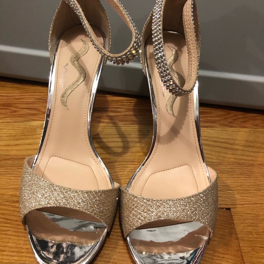 Nina Gold Sparkly Heels